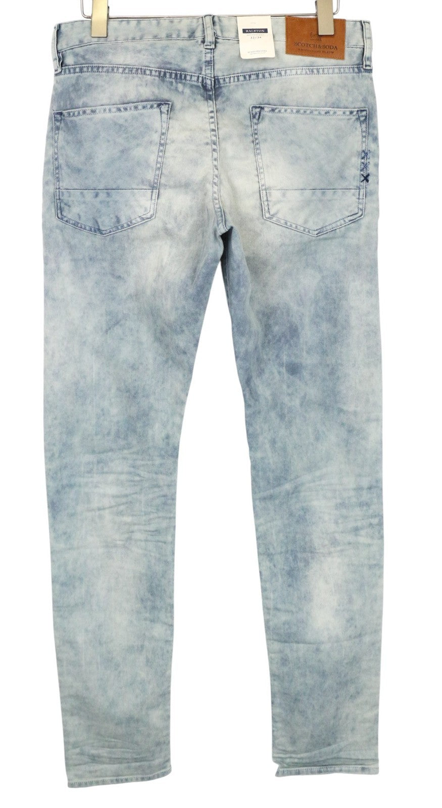 SCOTCH & SODA Ralston Men Jeans W32/L34 Blue Slim Fit Cotton Stretch Washed