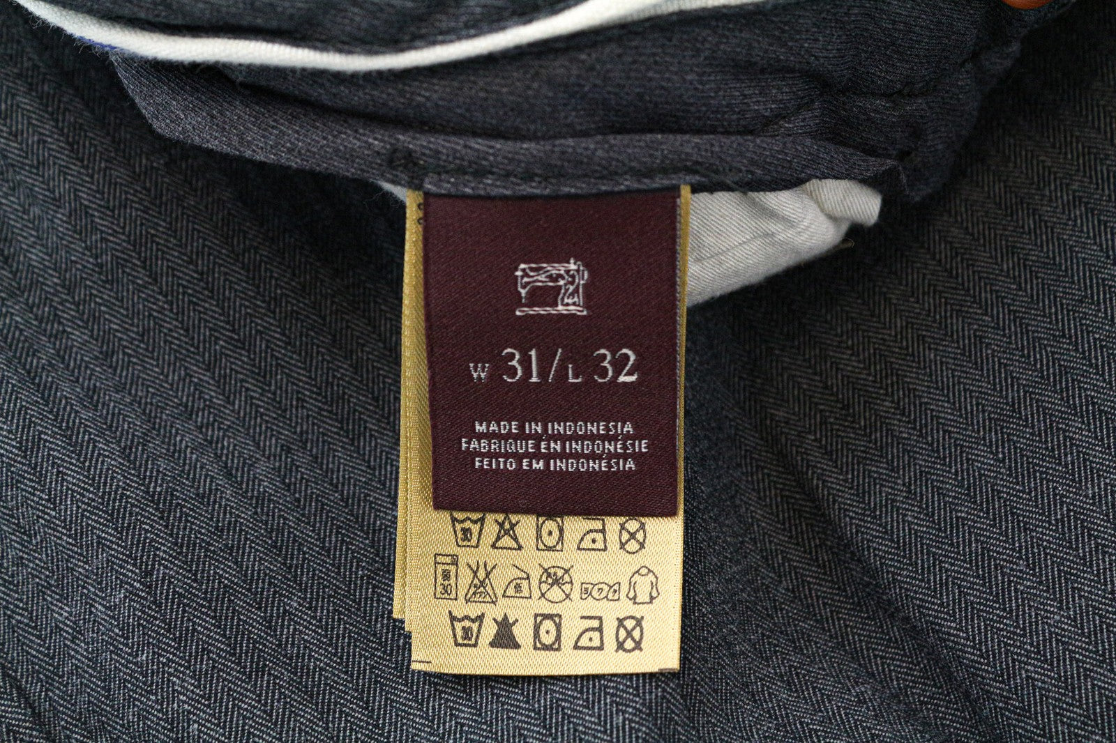 SCOTCH & SODA Blake Men Trousers W31/L32 Relaxed Slim Grey Stretch Patterned