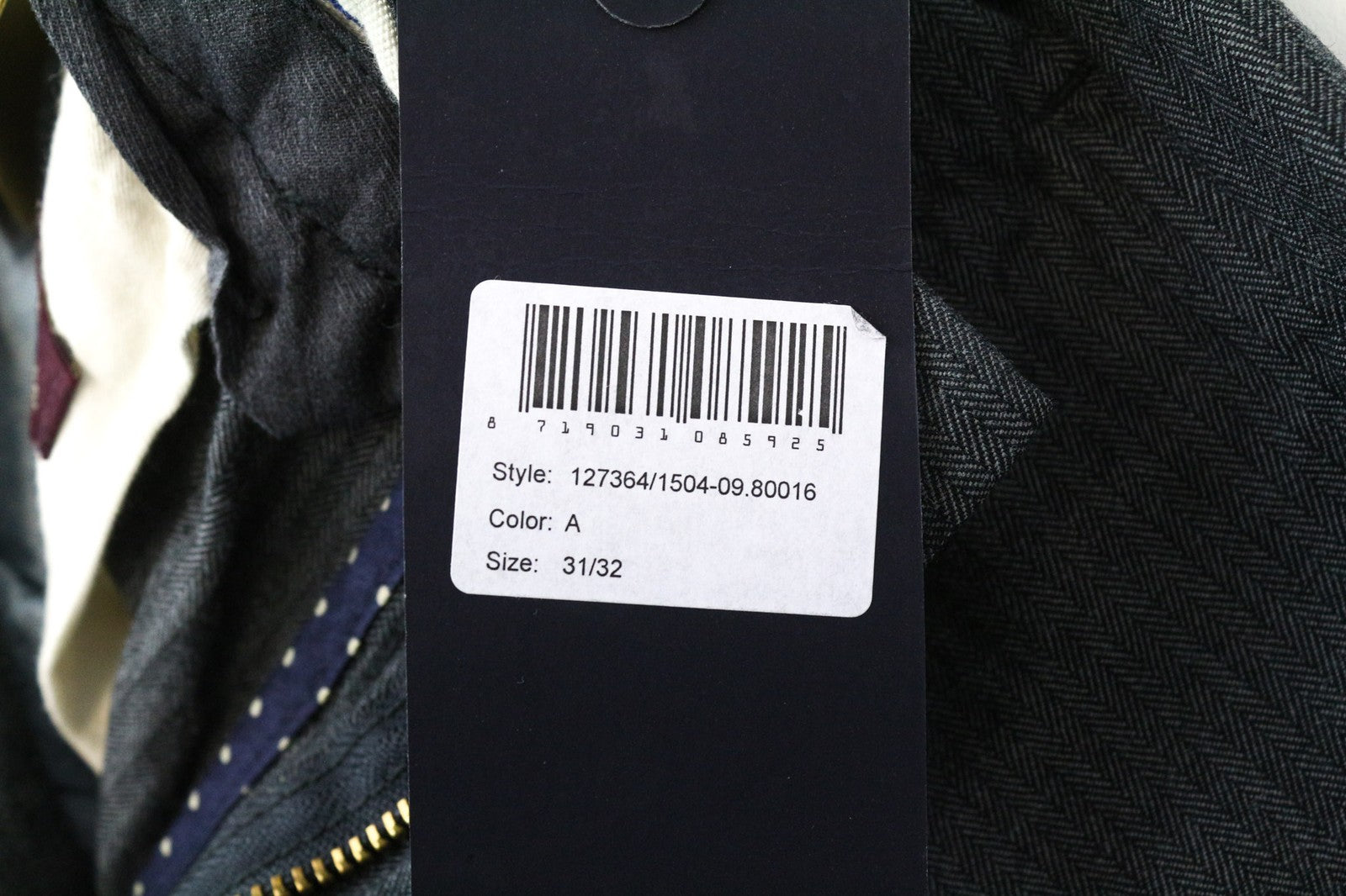 SCOTCH & SODA Blake Men Trousers W31/L32 Relaxed Slim Grey Stretch Patterned