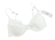 SCANDALE Le Balconet 1/2 Spacer Sensual-Undyed Women's Bra 85C White Lace