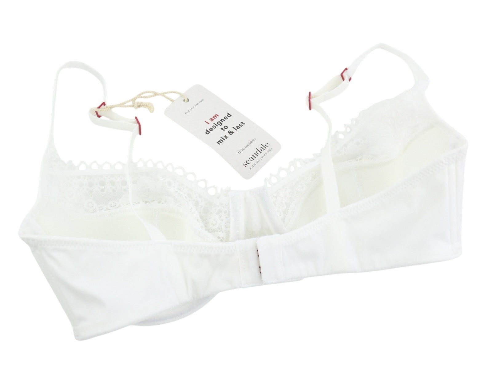 SCANDALE Le Balconet 1/2 Spacer Sensual-Undyed Women's Bra 85C White Lace