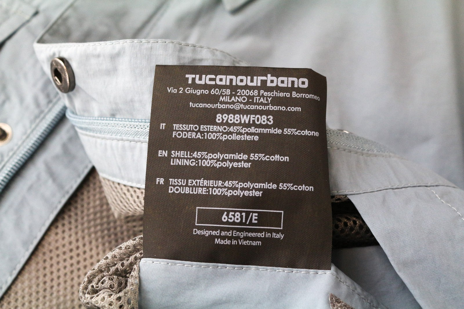 TUCANO URBANO Albertina moteriška vėjo striukė, mėlyna, medvilnės mišinio, EU44, motociklininko striukė 