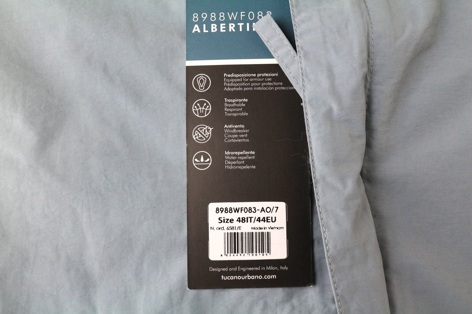 TUCANO URBANO Albertina moteriška vėjo striukė, mėlyna, medvilnės mišinio, EU44, motociklininko striukė 