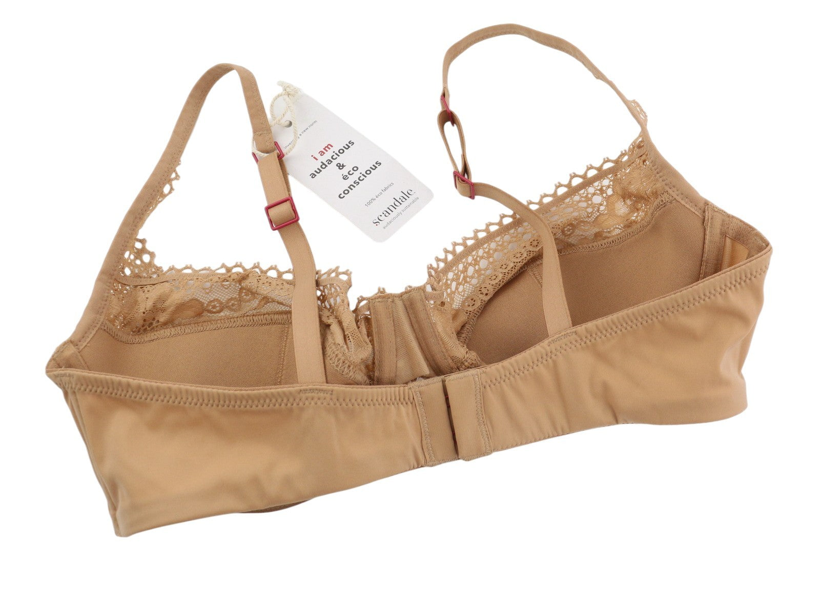 SCANDALE Le Balconet 1/2 Spacer Sensual-Nude T17 Women's Bra 80C Lace Cups