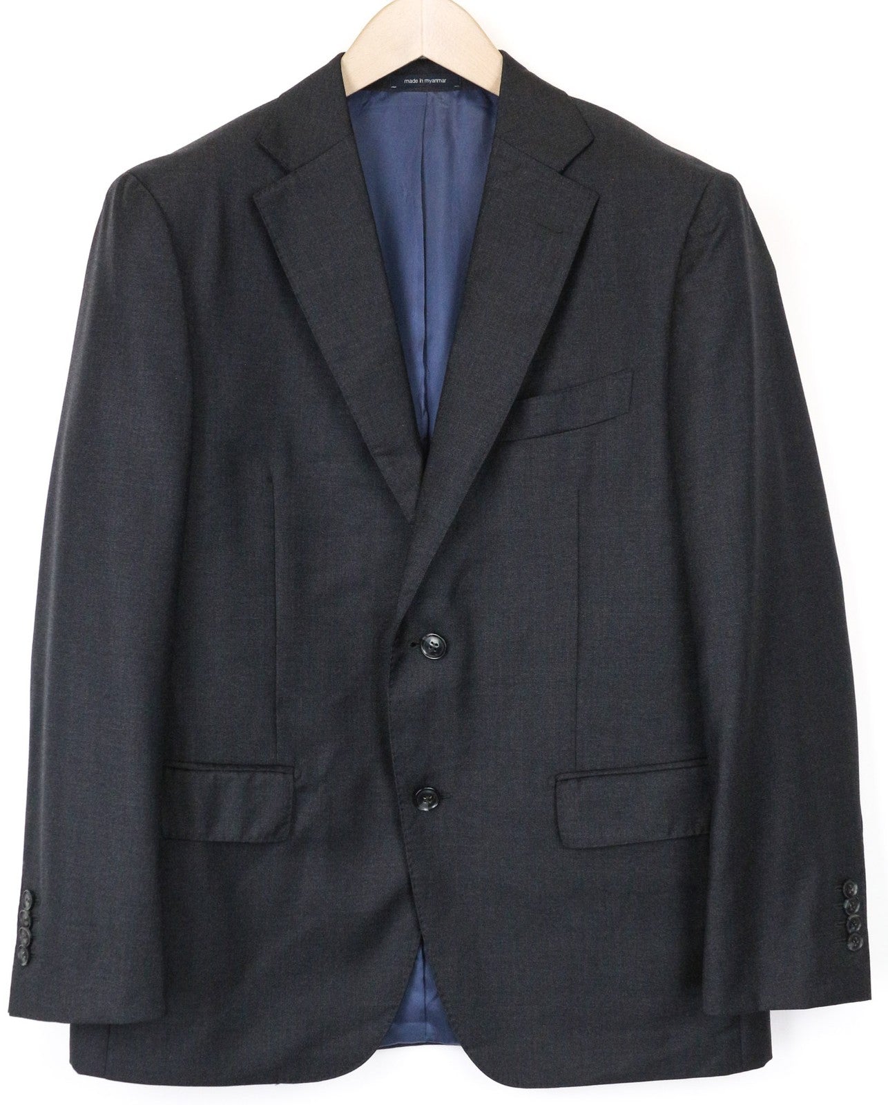 „SUITSUPPLY Napoli“ vyriškas švarkas „UK40S“, pilkas, „Super 110's“, grynos vilnos, vienaeilis. 