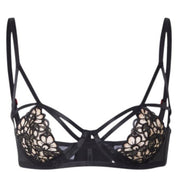 SCANDALE Le Bandeau Unpadded Sublime-Black Women's Bra 80D Lace Detail