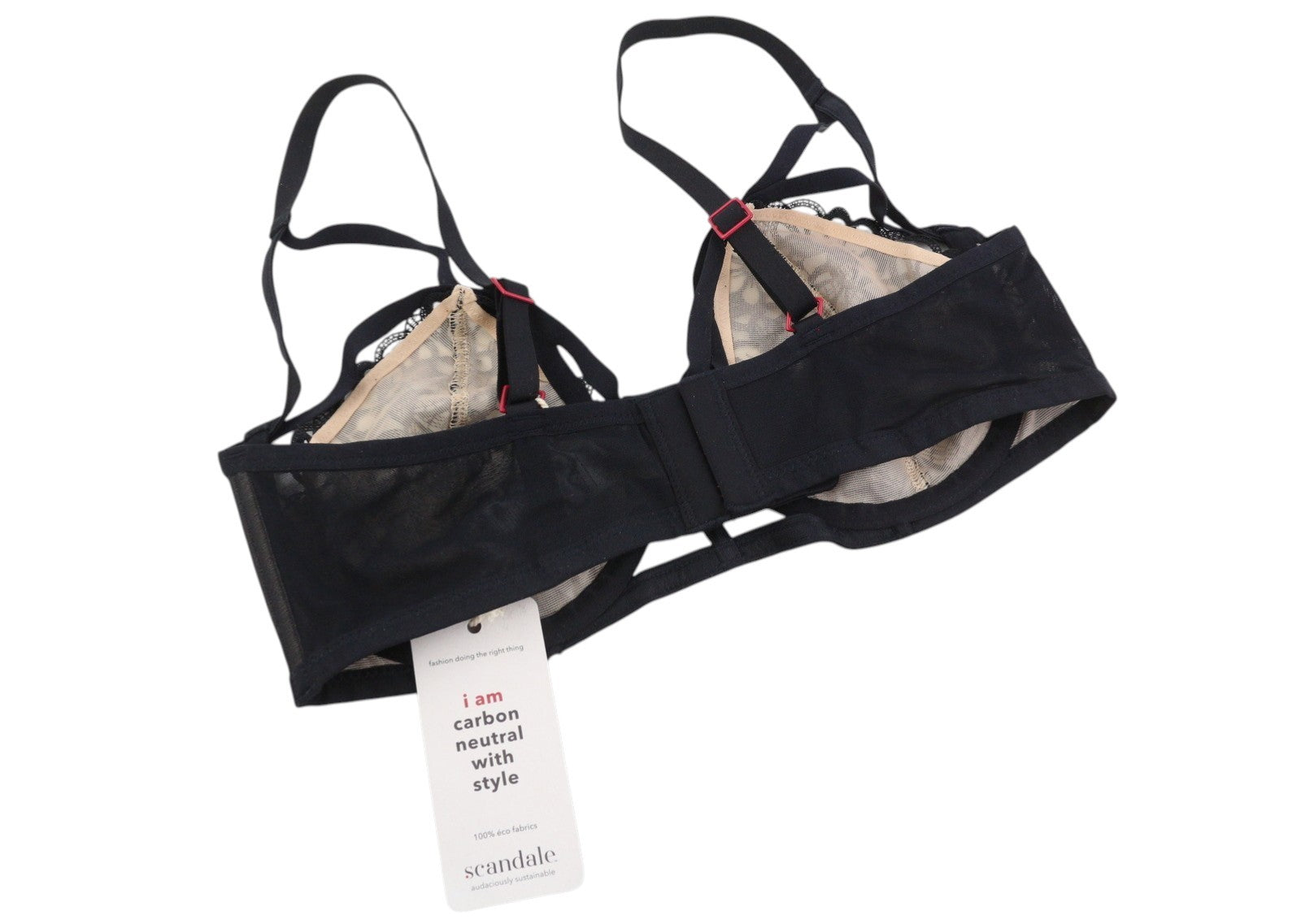 SCANDALE Le Bandeau Unpadded Sublime-Black Women's Bra 80D Lace Detail
