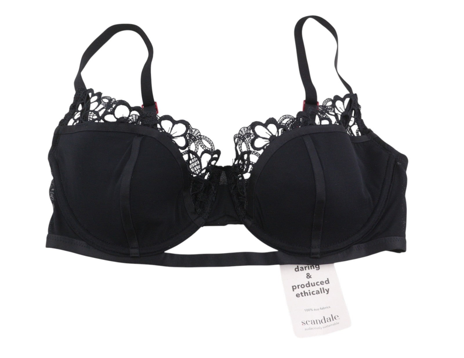 SCANDALE Le Balconet 1/2 Spacer Sublime-Black Women's Bra 85B Lace Detail