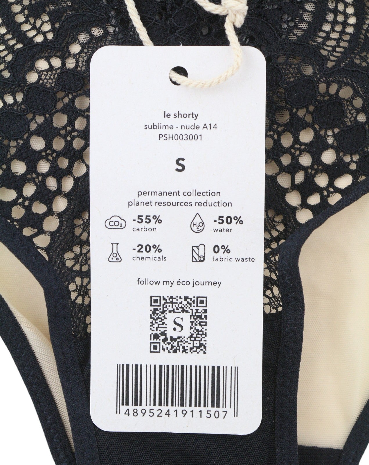 SCANDALE Le Shorty Sublime-Nude A14 Women's Panties S Sheer Lace Panel