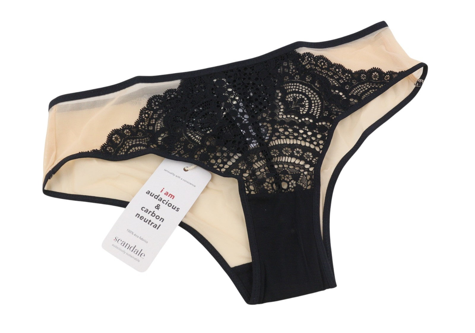 SCANDALE Le Shorty Sublime-Nude A14 Women's Panties M Lace Tulle 3-Pack