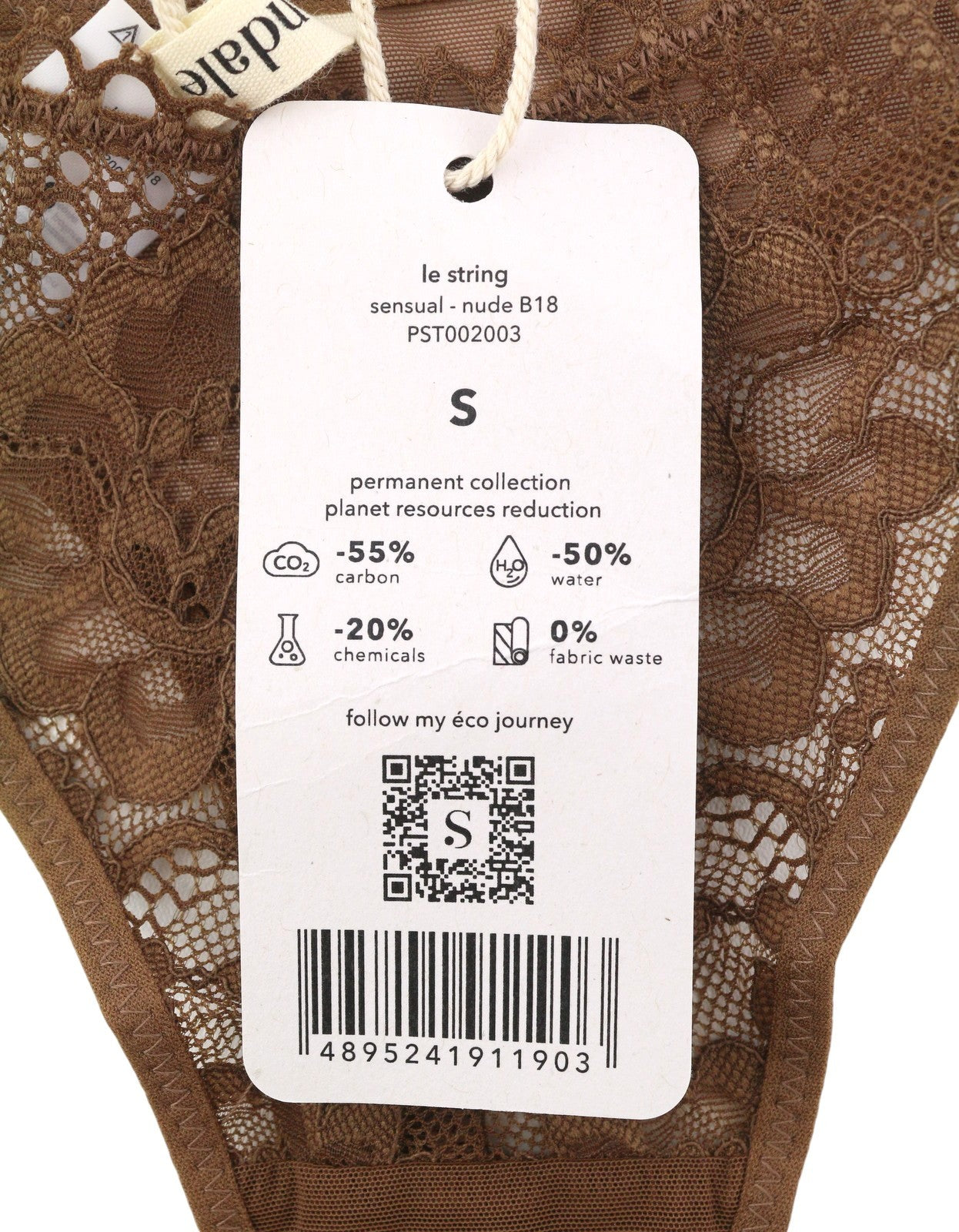 SCANDALE Le String Sensual-Nude B18 Women's Panties S Sheer Back 2-Pack