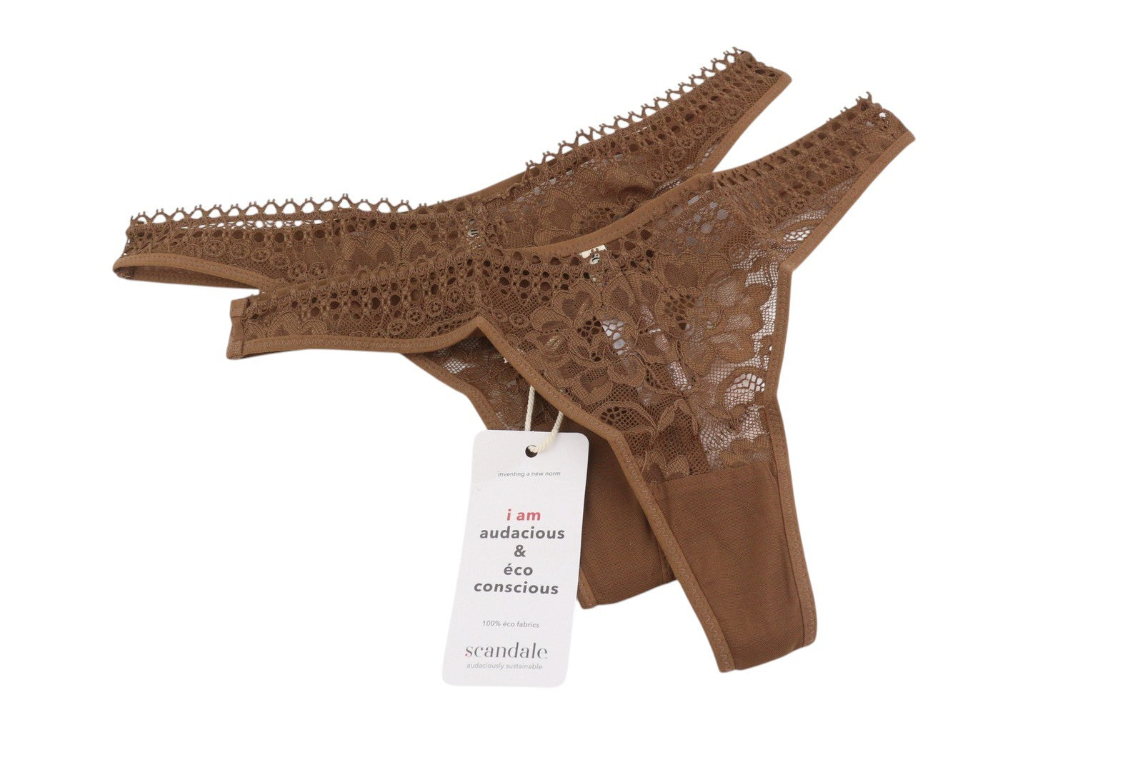 SCANDALE Le String Sensual-Nude B18 Women's Panties M Sheer Back 2-Pack