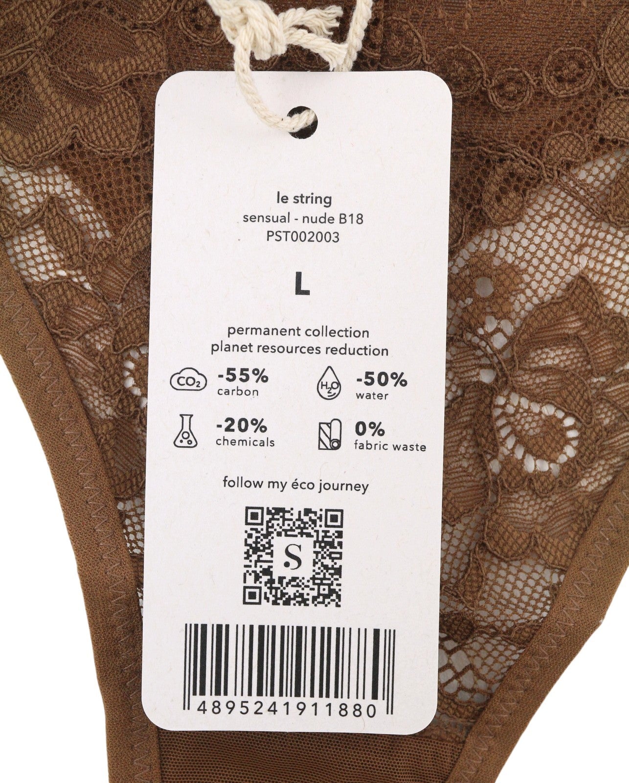 SCANDALE Le String Sensual-Nude B18 Women's Panties L Sheer Back 2-Pack