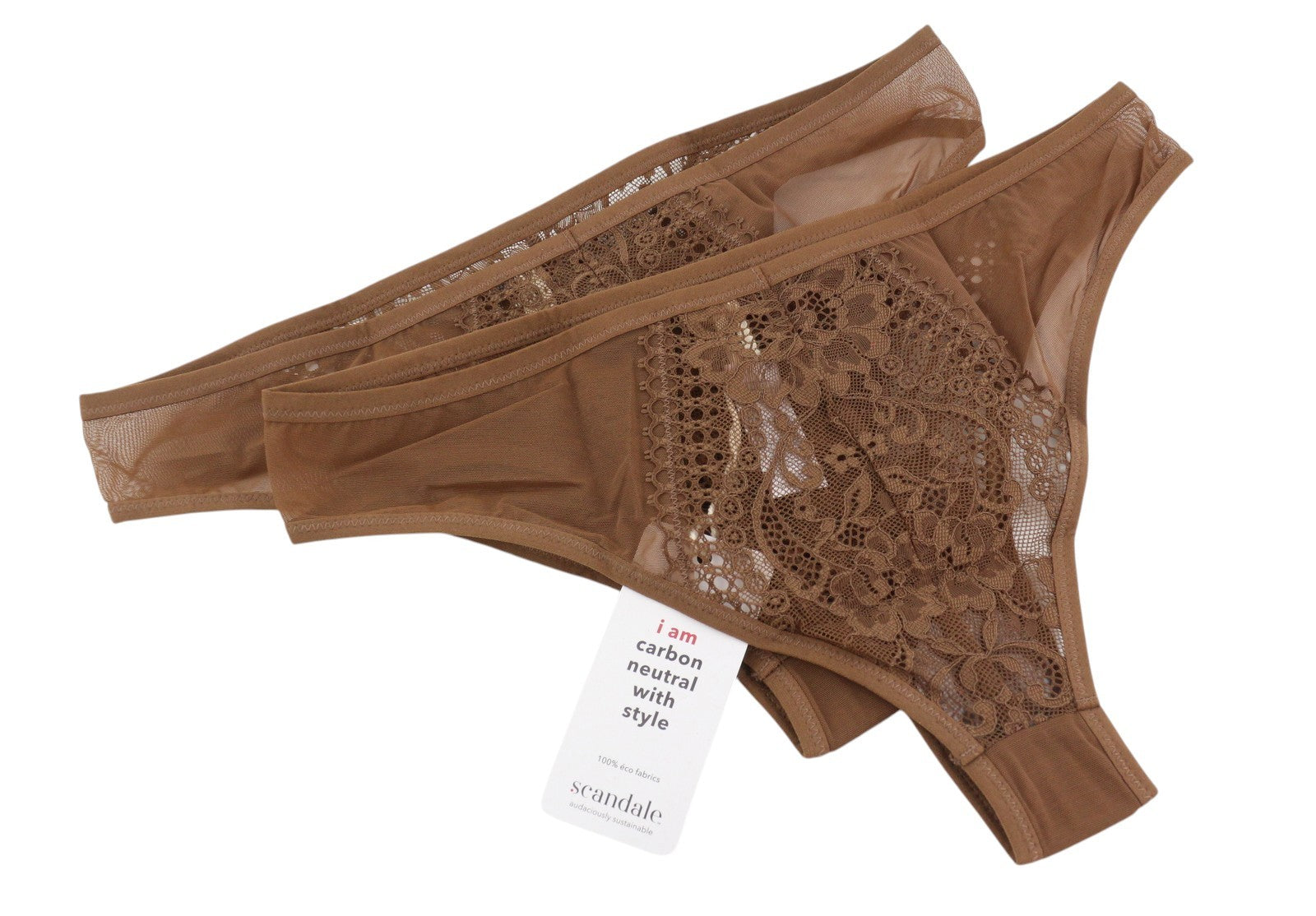 SCANDALE Le Bresilien Sensual-Nude B18 Women's Panties L Lace Brief 2-Pack