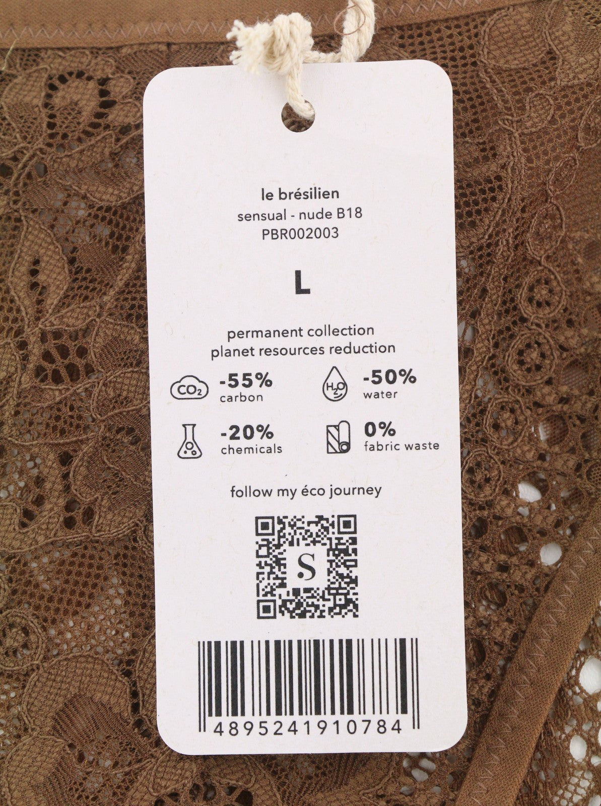 SCANDALE Le Bresilien Sensual-Nude B18 Women's Panties L Lace Brief 2-Pack