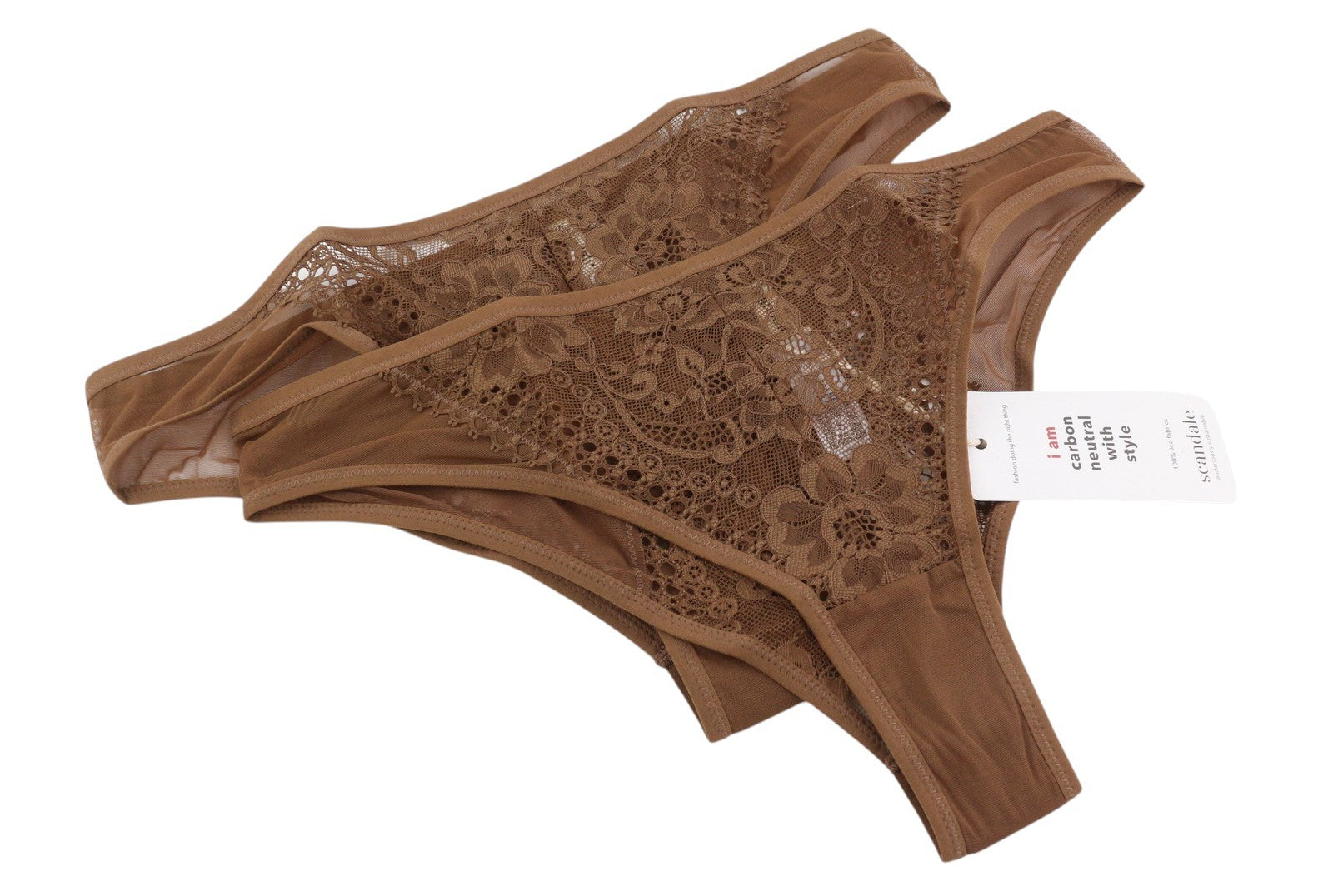 SCANDALE Le Bresilien Sensual-Nude B18 Women's Panties XL Lace Brief 2-Pack