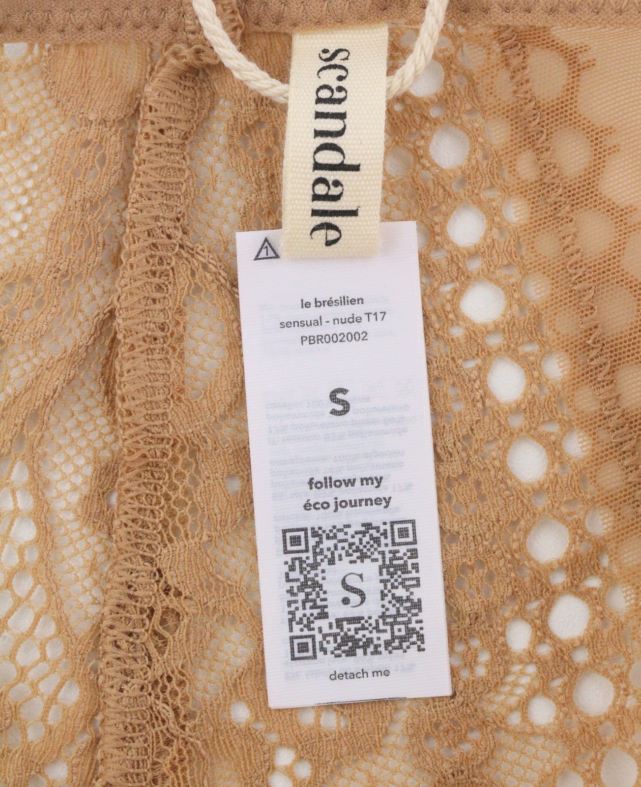 SCANDALE Le Bresilien Sensual-Nude T17 Women's Panties S Brazilian Lace