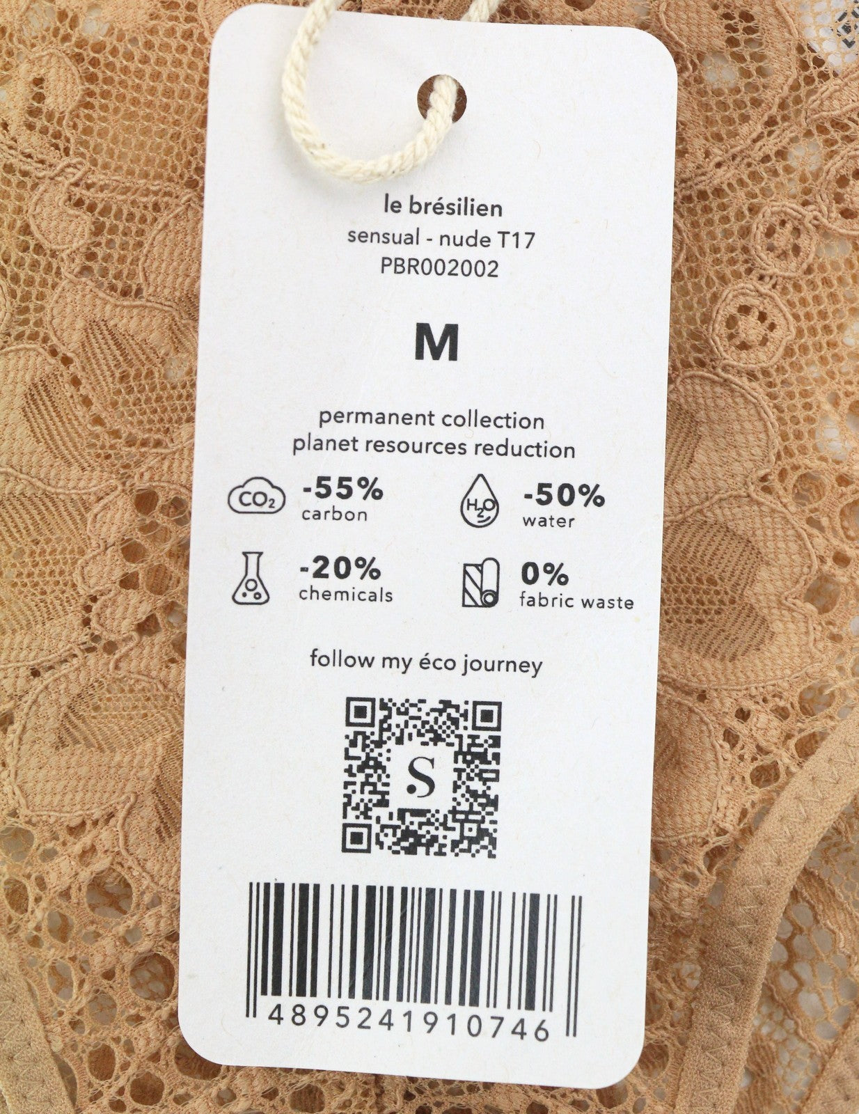 SCANDALE Le Bresilien Sensual-Nude T17 Women's Panties M Lace Brief 3-Pack