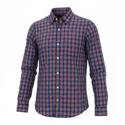 SCOTCH & SODA Men Shirt S Blue Plaid Check Melange Classic Button Up Pure Cotton