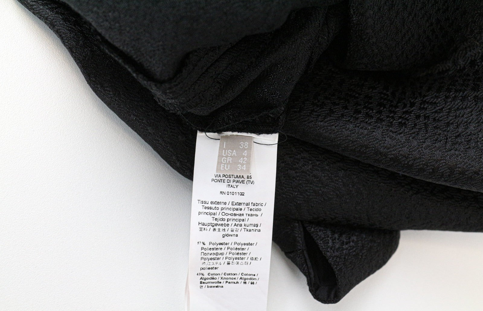 STEFANEL Women Dress EU34 Black Sleeveless V-Neck Textured Bodycon Short Classic