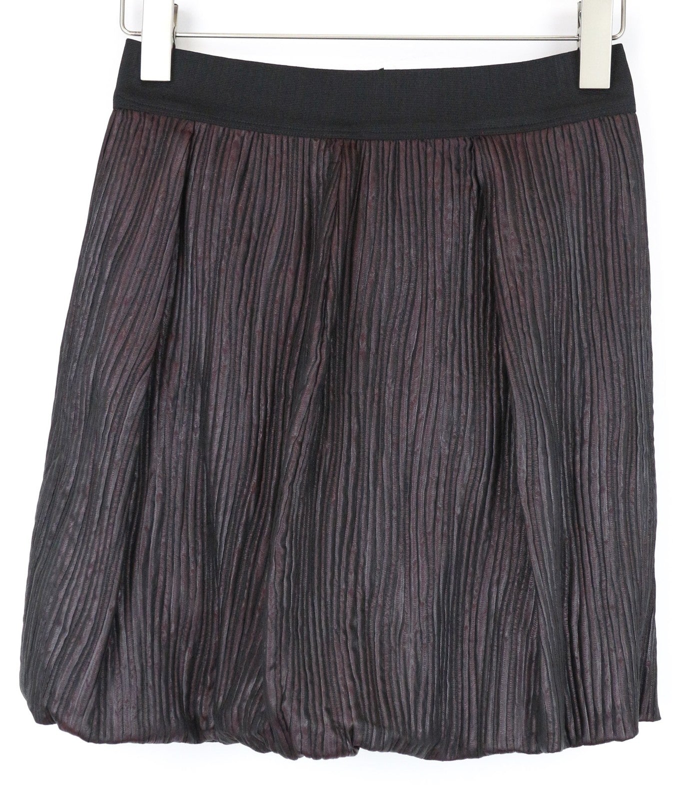 JIJIL Women Skirt IT42/UK8 Deep Purple Stretch Elasticated Waist Bubble Mini