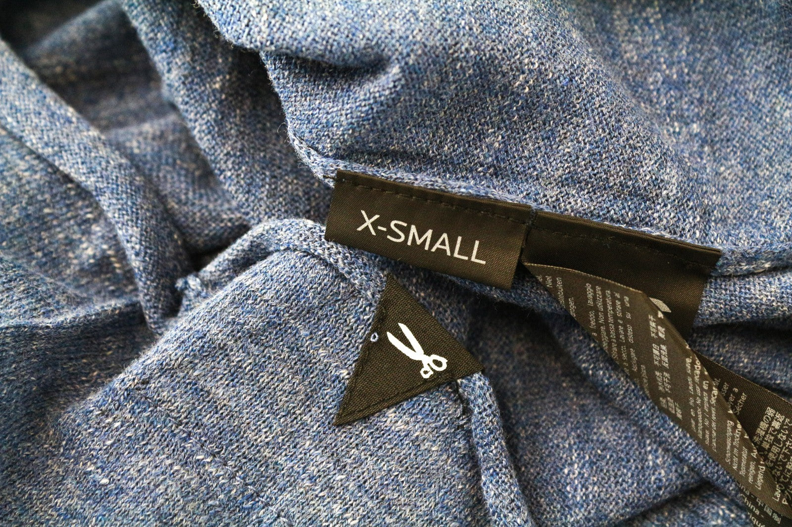 DENHAM Carver Men Jumper XS Blue Marl Sweater Crew Neck Melange Knit Cotton