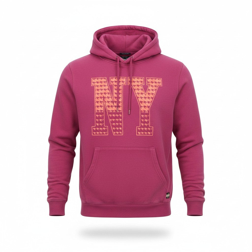SCOTCH & SODA Men Sweatshirt S Purple Pink Graphic Jersey Hoodie Garment-Dyed