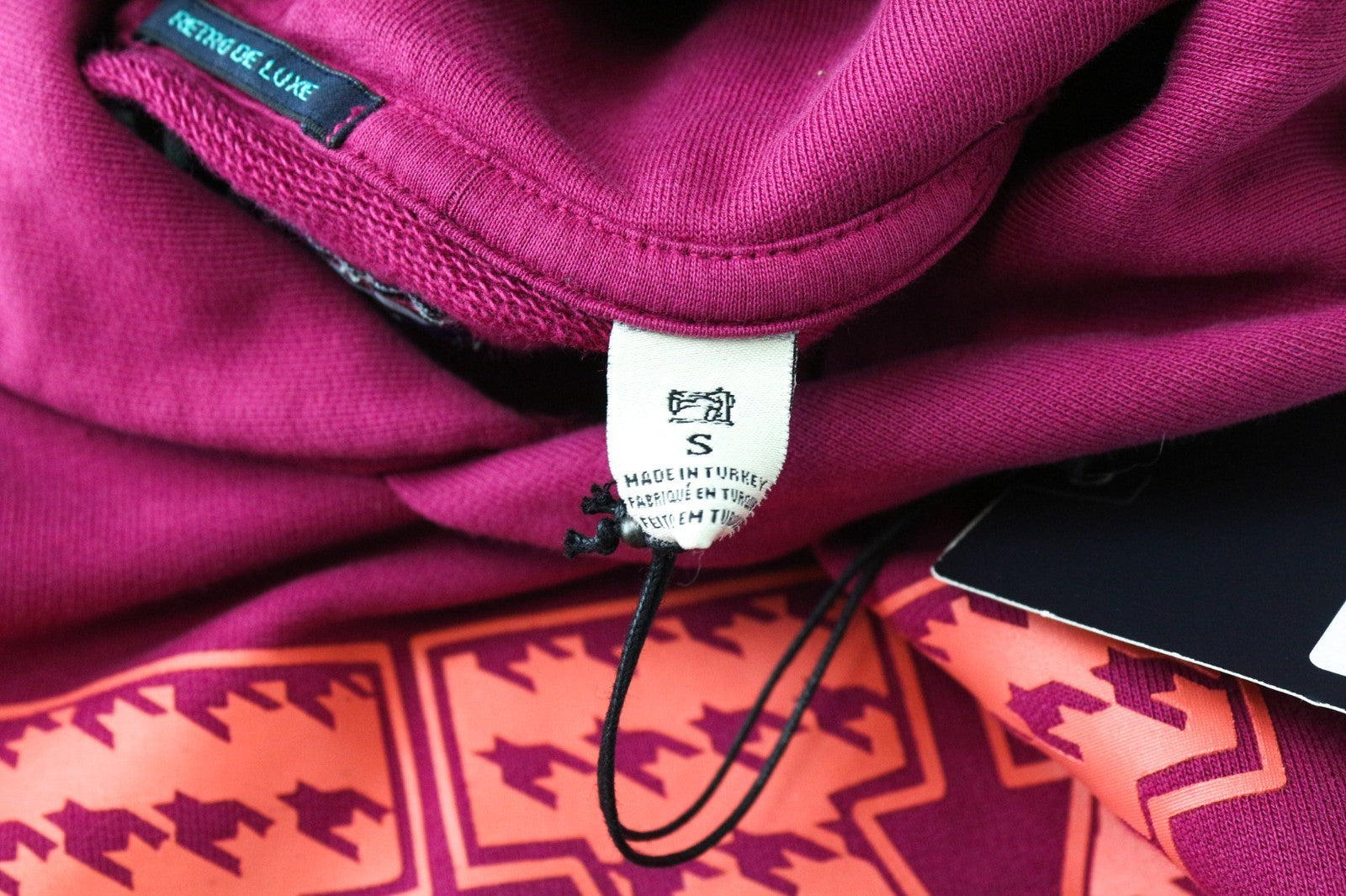 SCOTCH & SODA Men Sweatshirt S Purple Pink Graphic Jersey Hoodie Garment-Dyed