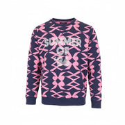 SCOTCH & SODA Men Sweatshirt M Pink Patterned Crew Neck Jersey Cotton Fleece