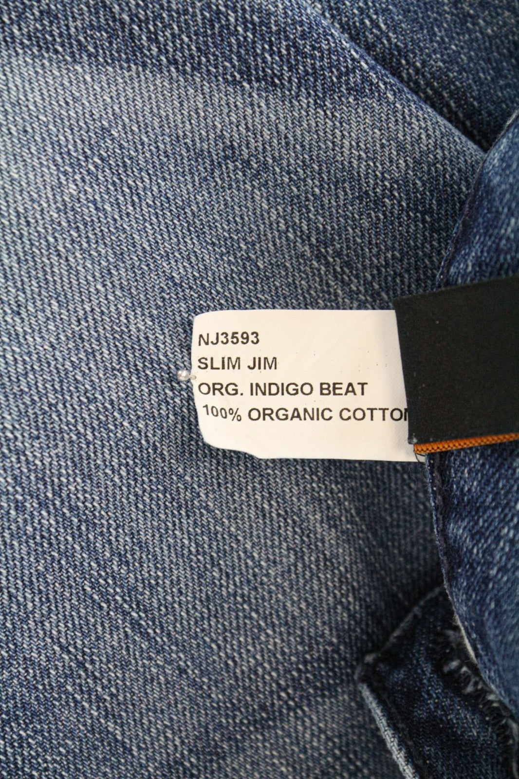 NUDIE JEANS Slim Jim Men Jeans W30/L32 Mid Blue Non-Stretch Cotton Zippered