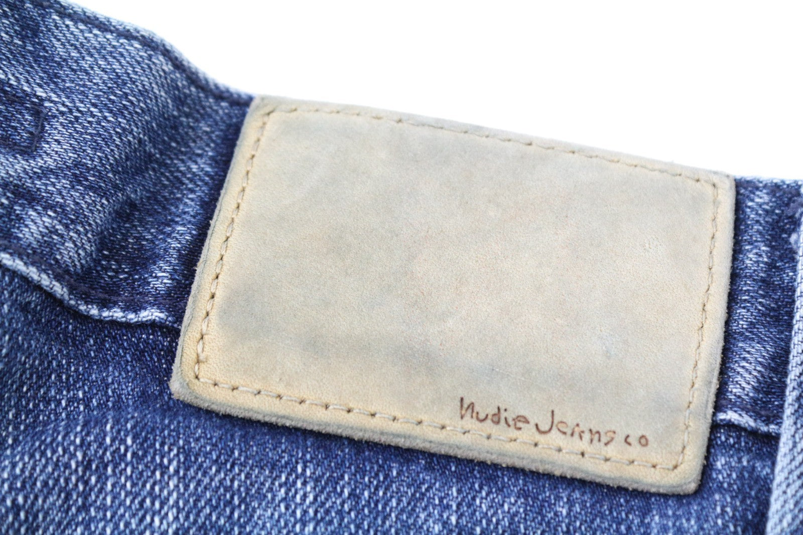 NUDIE JEANS Slim Jim Men Jeans W30/L32 Mid Blue Non-Stretch Cotton Zippered
