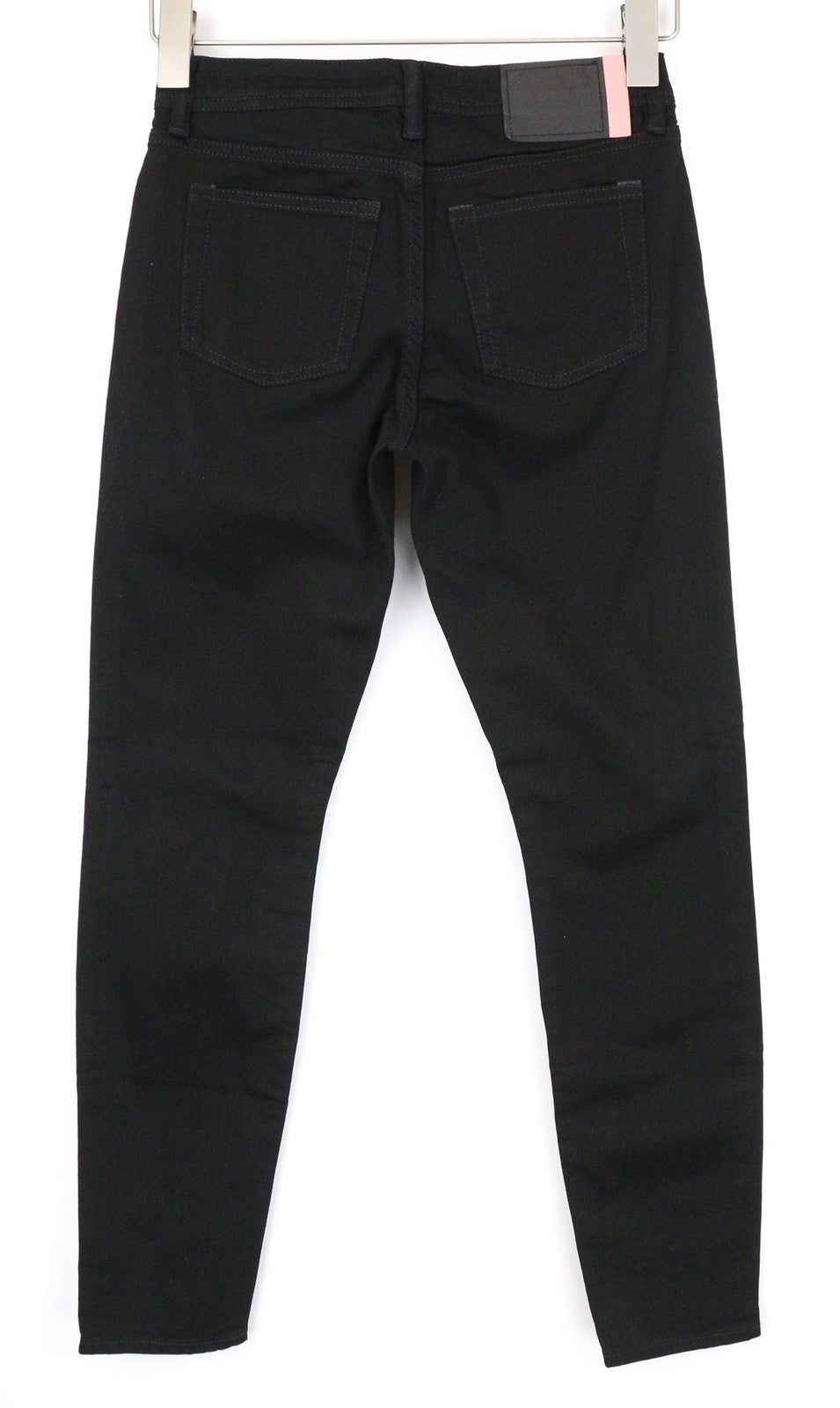 ACNE STUDIOS Women Jeans W25/L32 Solid Black Denim Skinny Fitted Classic Stretch