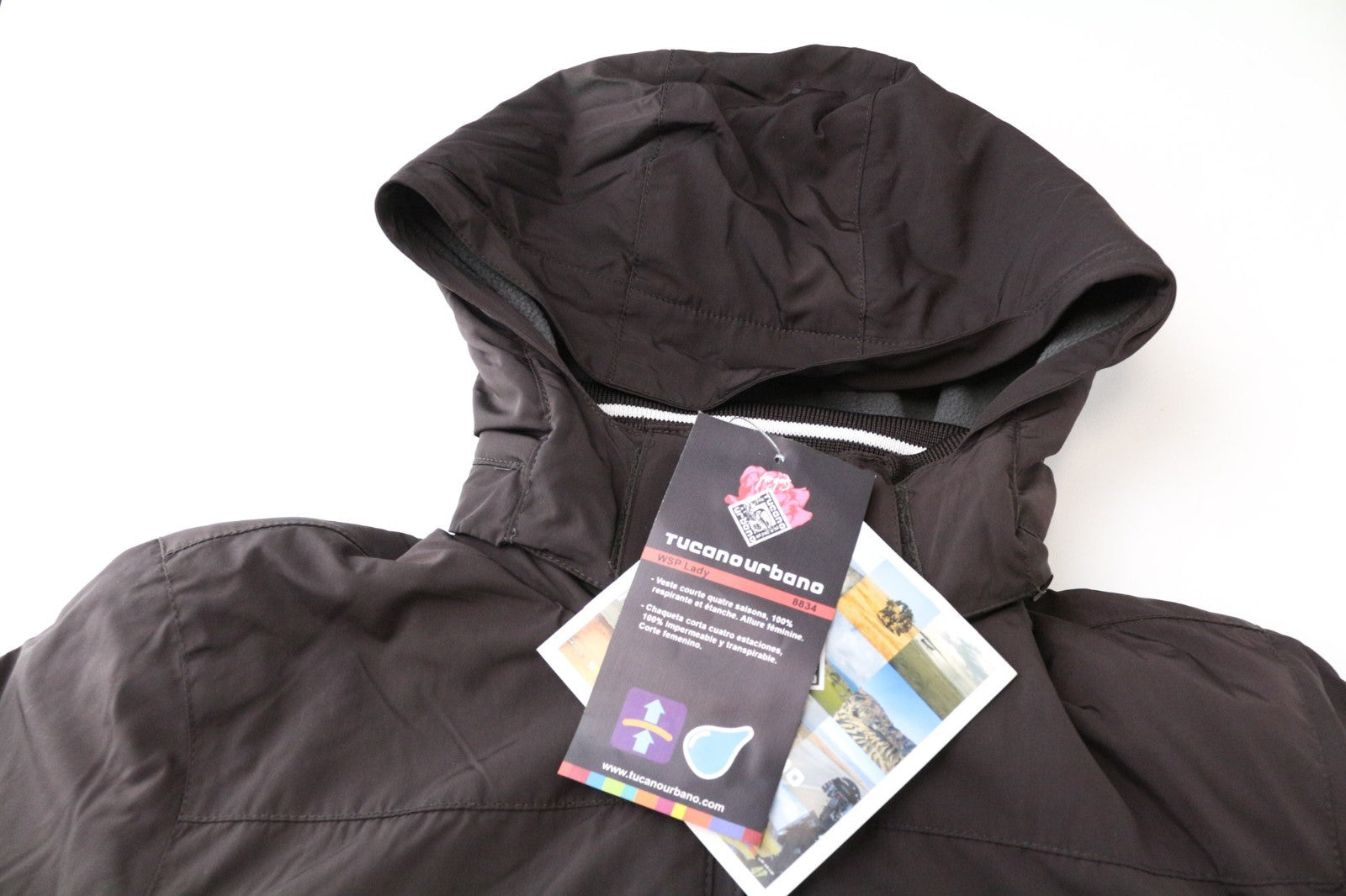 TUCANO URBANO WSP Women Jacket IT38 Short Brown Motorcycle Windproof Waterproof