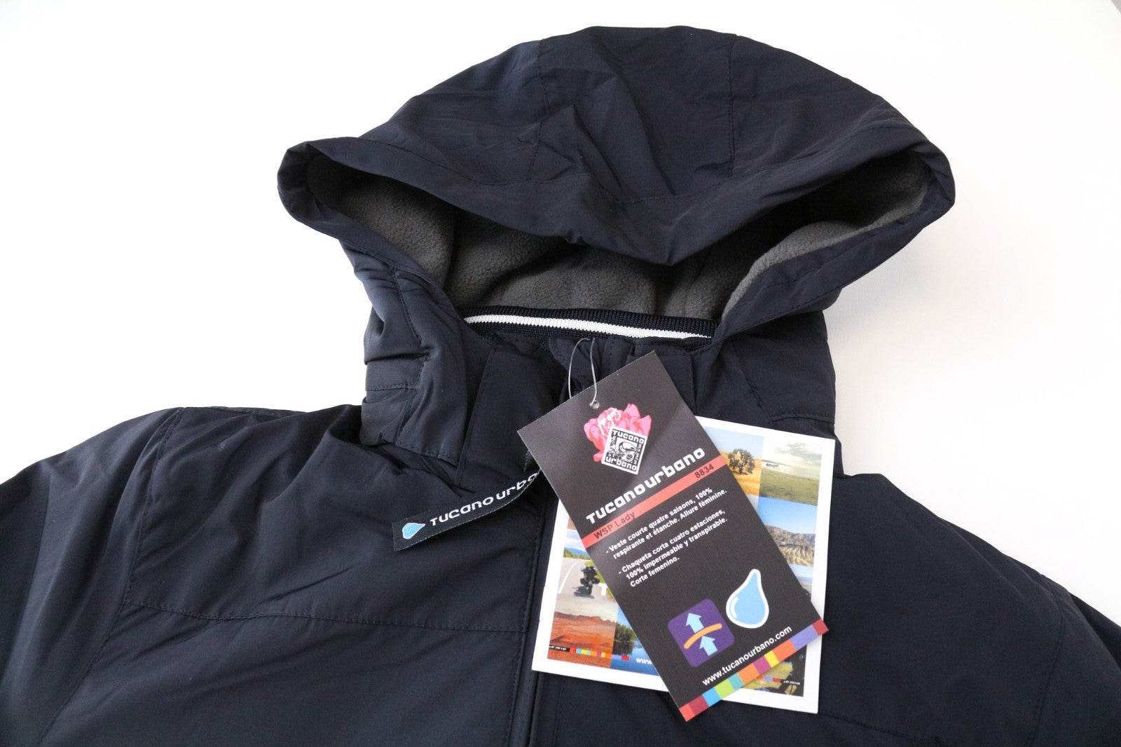 TUCANO URBANO WSP Women Jacket IT42 Blue Motorcycle Hooded Breathable Windproof