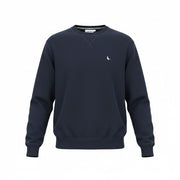 JACK WILLS Men Sweatshirt S Navy Blue Crew Neck Jersey Brushed Fleece Cotton