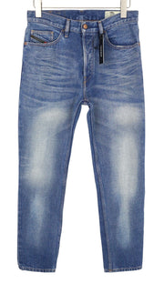 DIESEL D-Aygle 0076Y Men Jeans W29/L32 Blue Tapered Fit Non-Stretch Buttoned