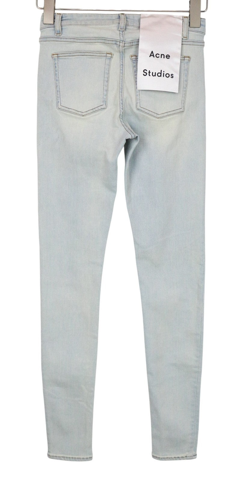 ACNE STUDIOS Skin 5 Pocket Women Jeans W25/L34 Light Blue Skinny Fitted Stretch