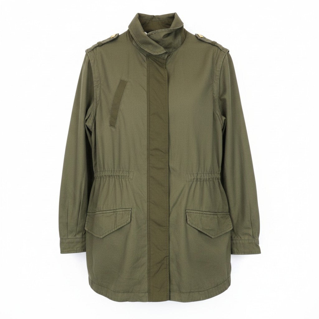 SCOTCH & SODA Men Jacket L Military Green 2-in-1 Classic Transformable Cotton