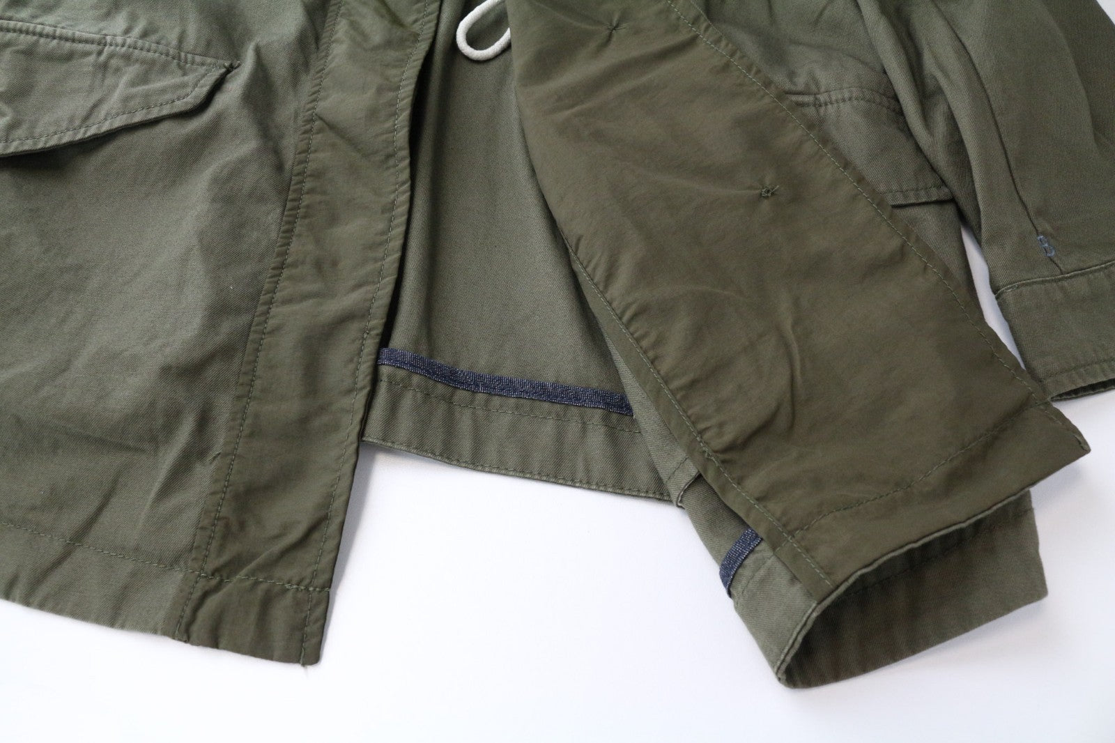 SCOTCH & SODA Men Jacket L Military Green 2-in-1 Classic Transformable Cotton