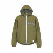 REPLAY Men Jacket L Green Hooded Full Zip Up Classic Windbreaker Taped Seams