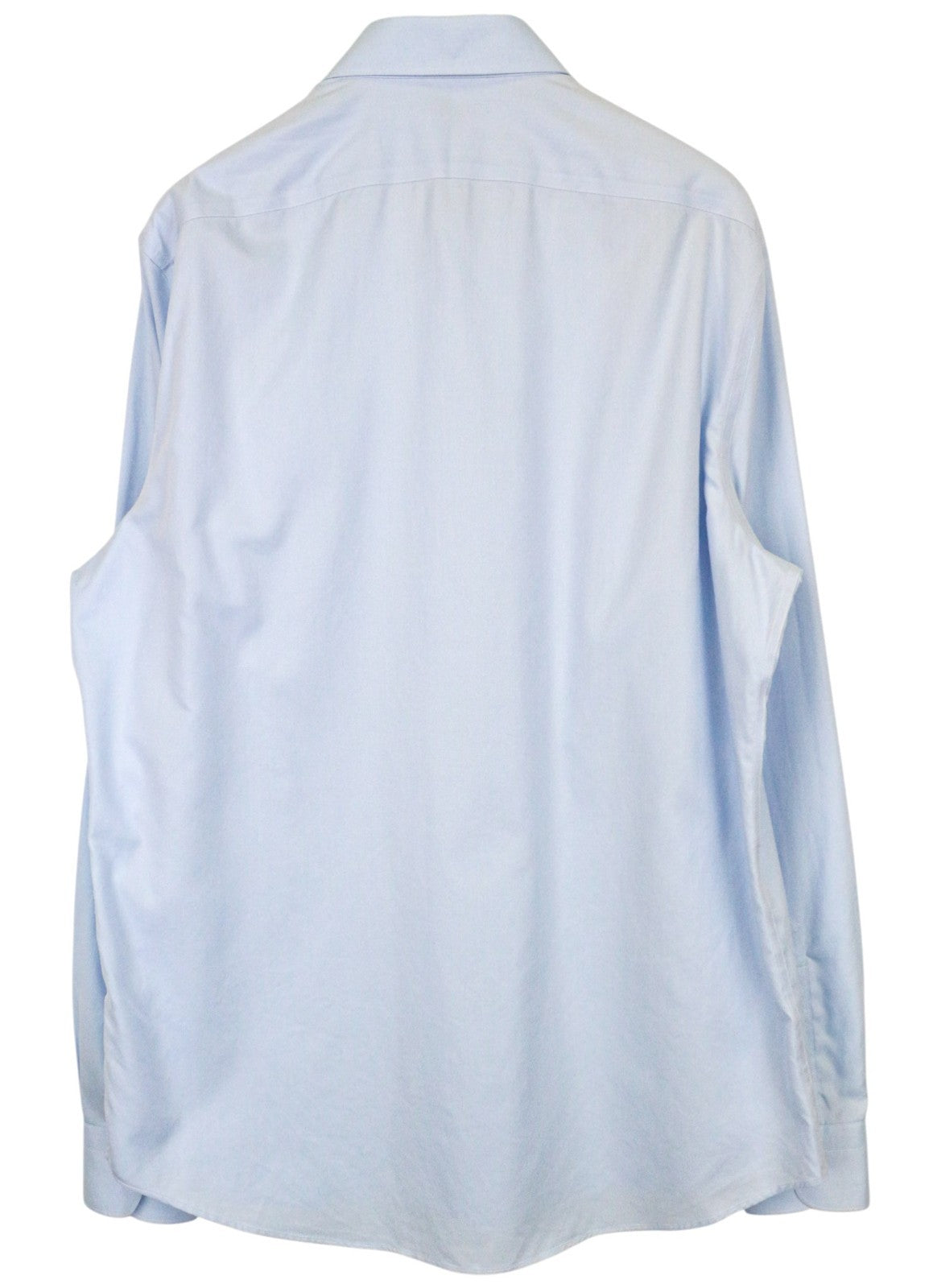 SUITSUPPLY Men Shirt 45L/17 3/4L Slim Pure Cotton Blue Long Sleeved Classic