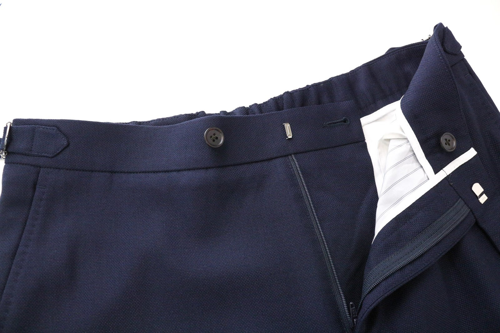 SUITSUPPLY Havana Men Suit UK38S Formal Wool Stretch Unlined Blue Slim 2 Piece