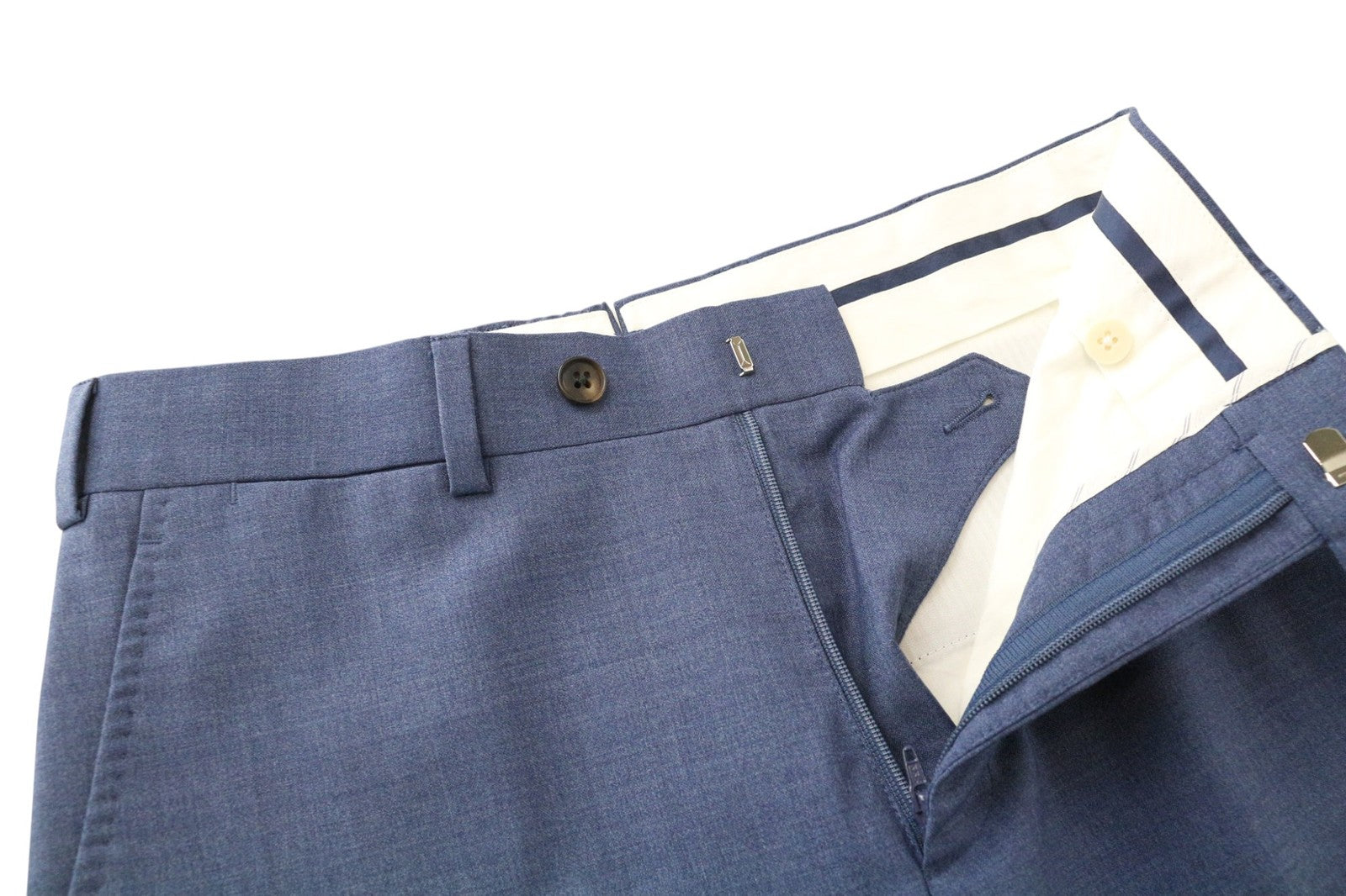 SUITSUPPLY Napoli Men Suit UK34R Pure Wool Super 110's Blue Lined 2 Piece
