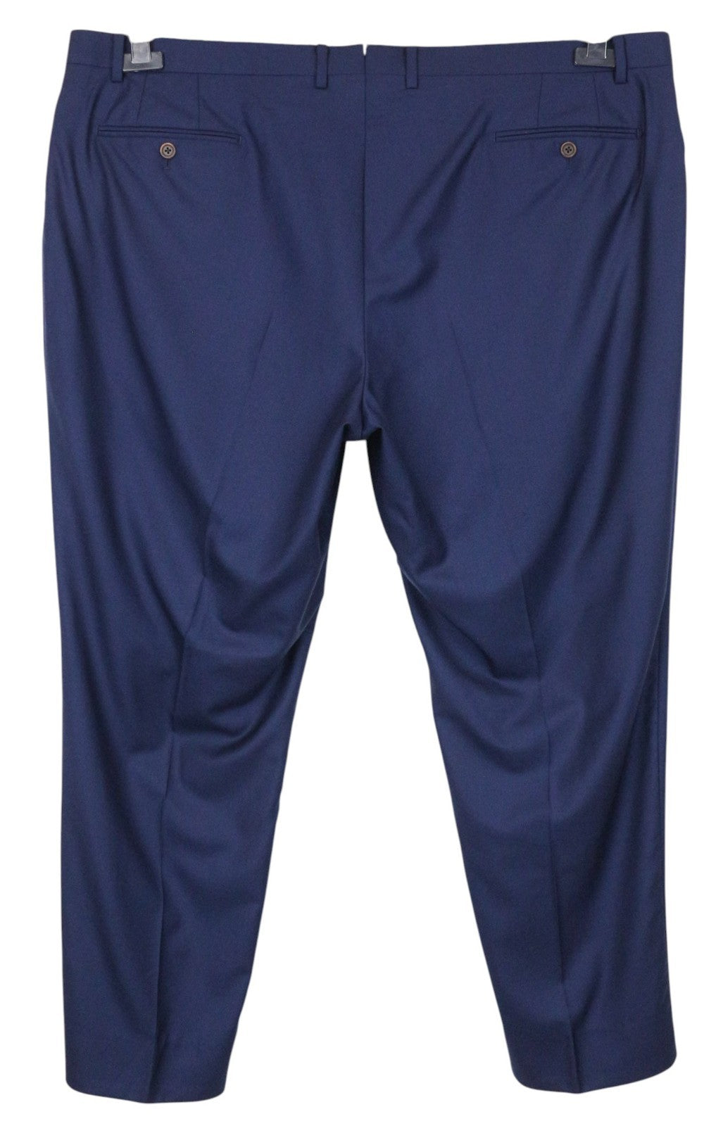 SUITSUPPLY Lazio Men Trousers UK54S Blue Pure Wool Pleated Front Formal