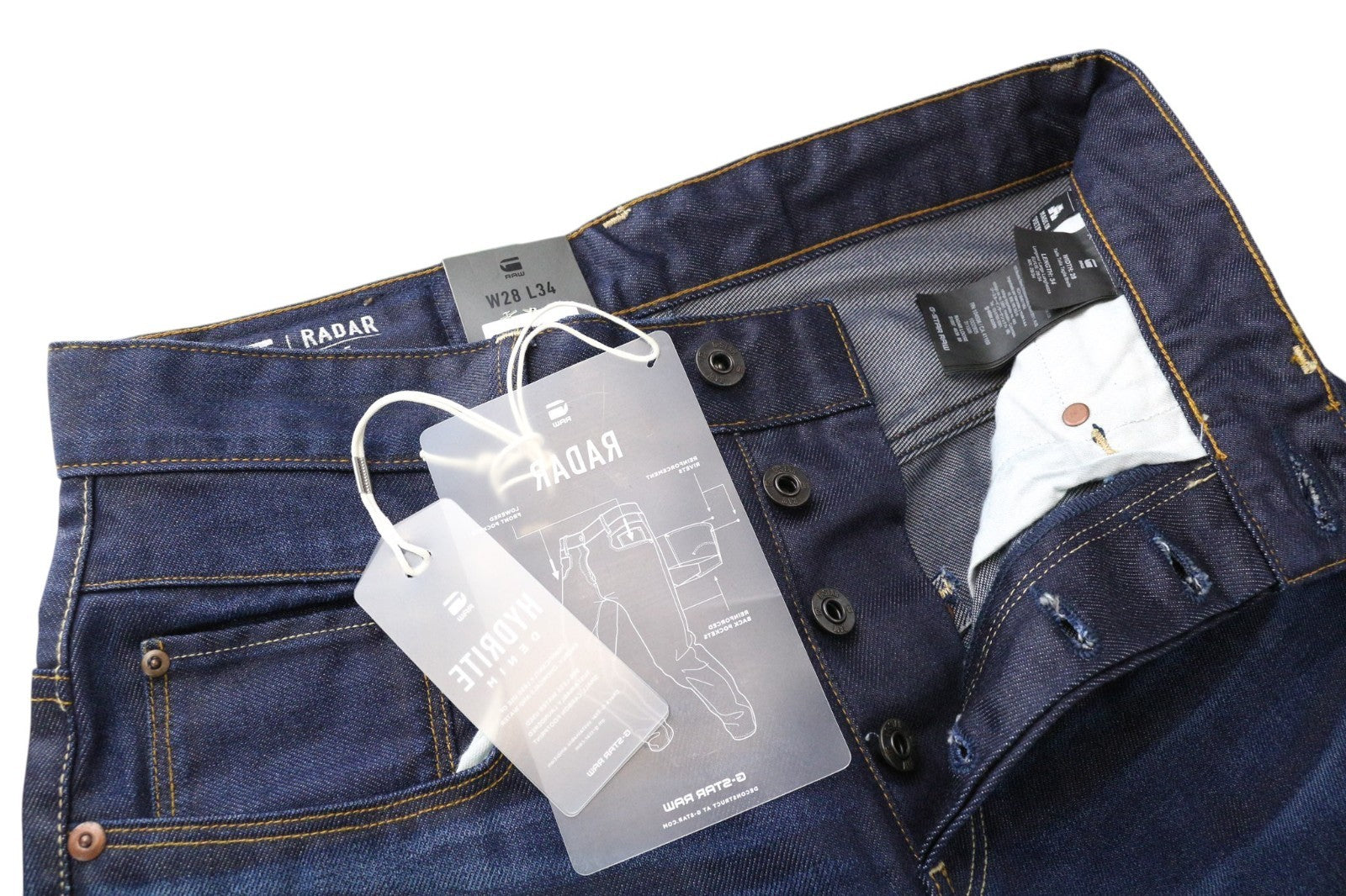 G-STAR RAW Radar Men Jeans W28/L34 Loose Fit Washed Blue Pure Cotton