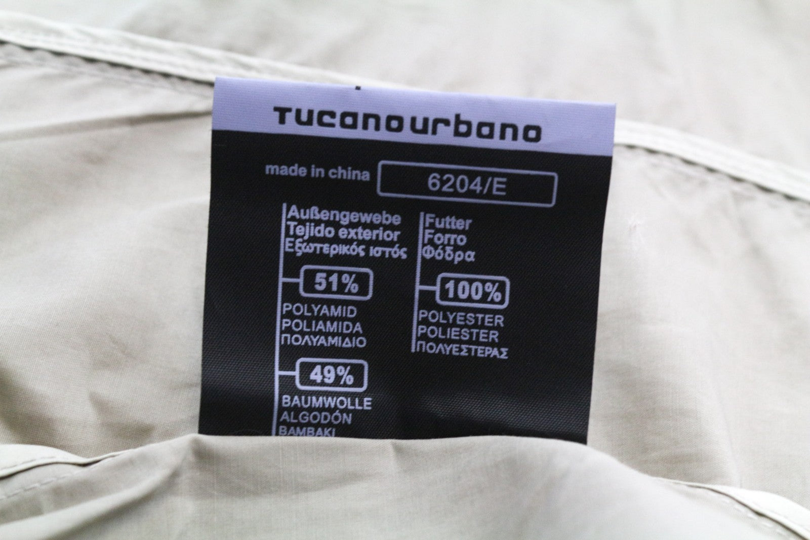 TUCANO URBANO Demetra Women Jacket IT38 Beige Cotton Blend Long Sleeve Windproof