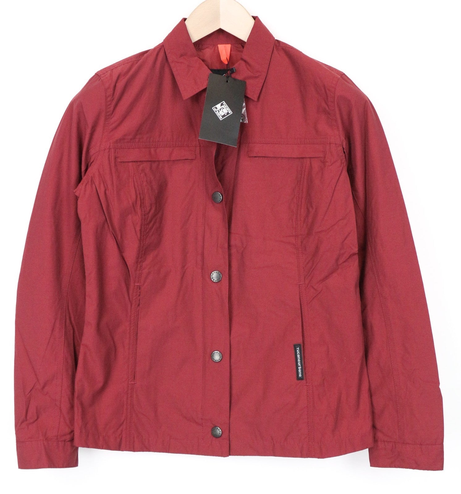 TUCANO URBANO Demetra Women Jacket IT40 Red Cotton Blend Long Sleeve Breathable