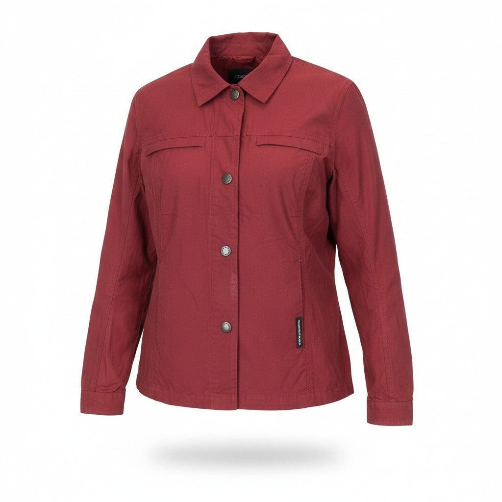 TUCANO URBANO Demetra Women Jacket IT42 Red Cotton Blend Long Sleeve Windproof