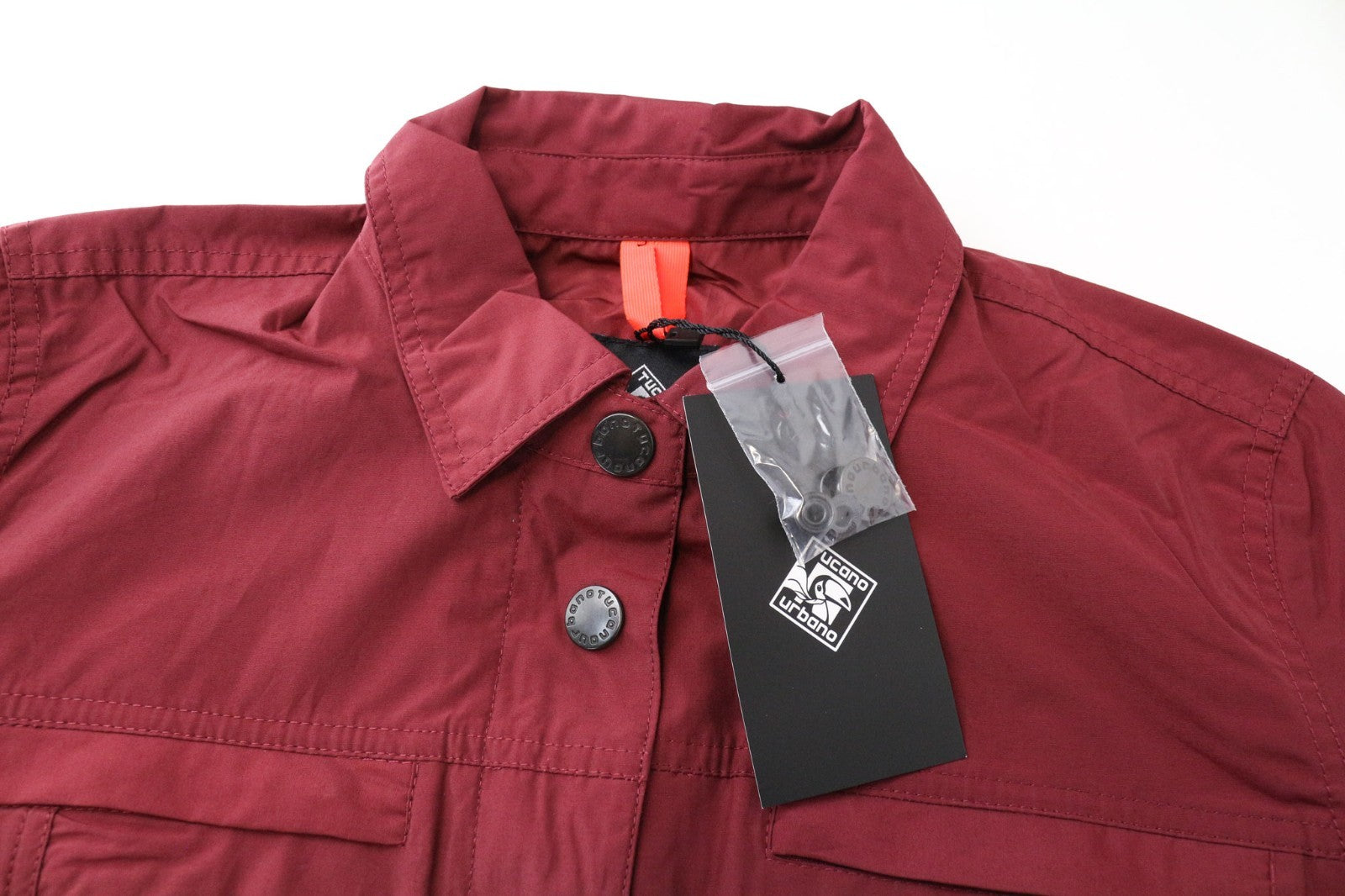 TUCANO URBANO Demetra Women Jacket IT42 Red Cotton Blend Long Sleeve Windproof