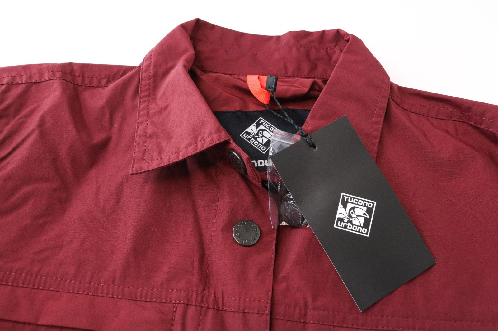 TUCANO URBANO Demetra Women Jacket IT46 Red Cotton Blend Long Sleeved Windproof